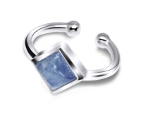 Blue Quartz Square Shape Ear Cuff EC-1132